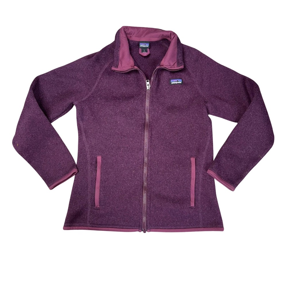 Patagonia Better Sweater Jacket Kids L 12 Purple Good Full Zip Fleece Knit